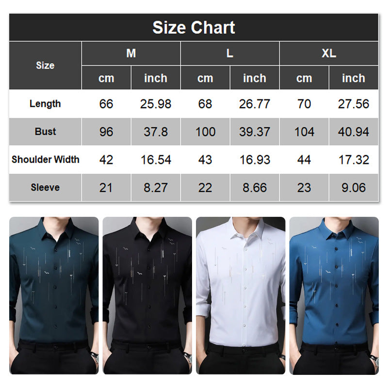 🔥Caliente Venta🔥 Camisa de Manga Larga sin Arrugas para Hombre