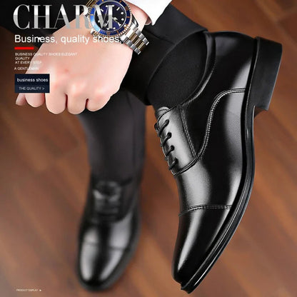 Zapatos de cuero formales de negocios para caballeros para hombres