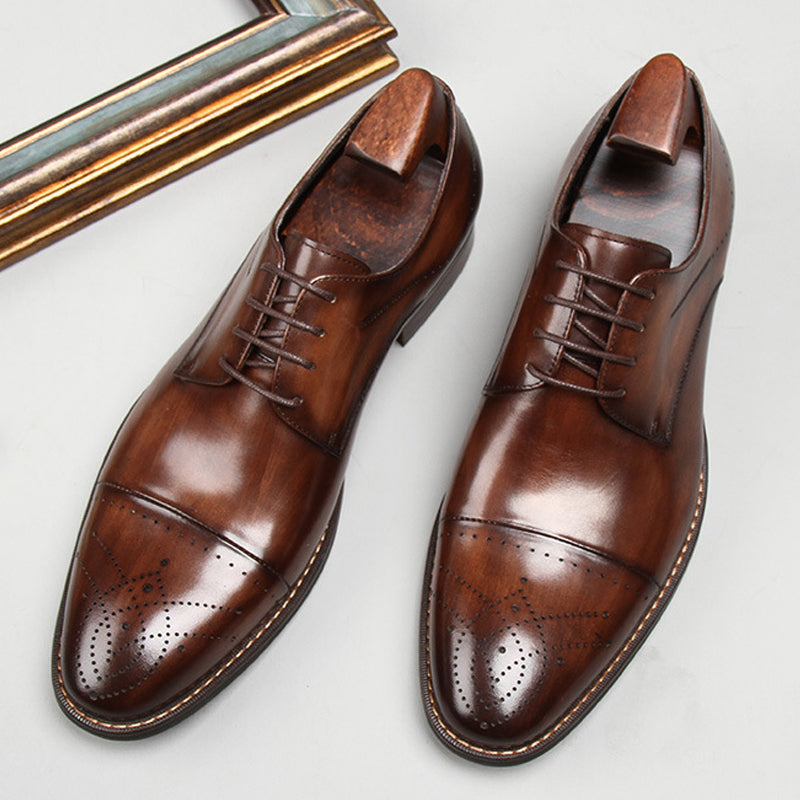 Paul™ Zapatos de piel auténtica de gama alta para hombre, bellamente tallados.