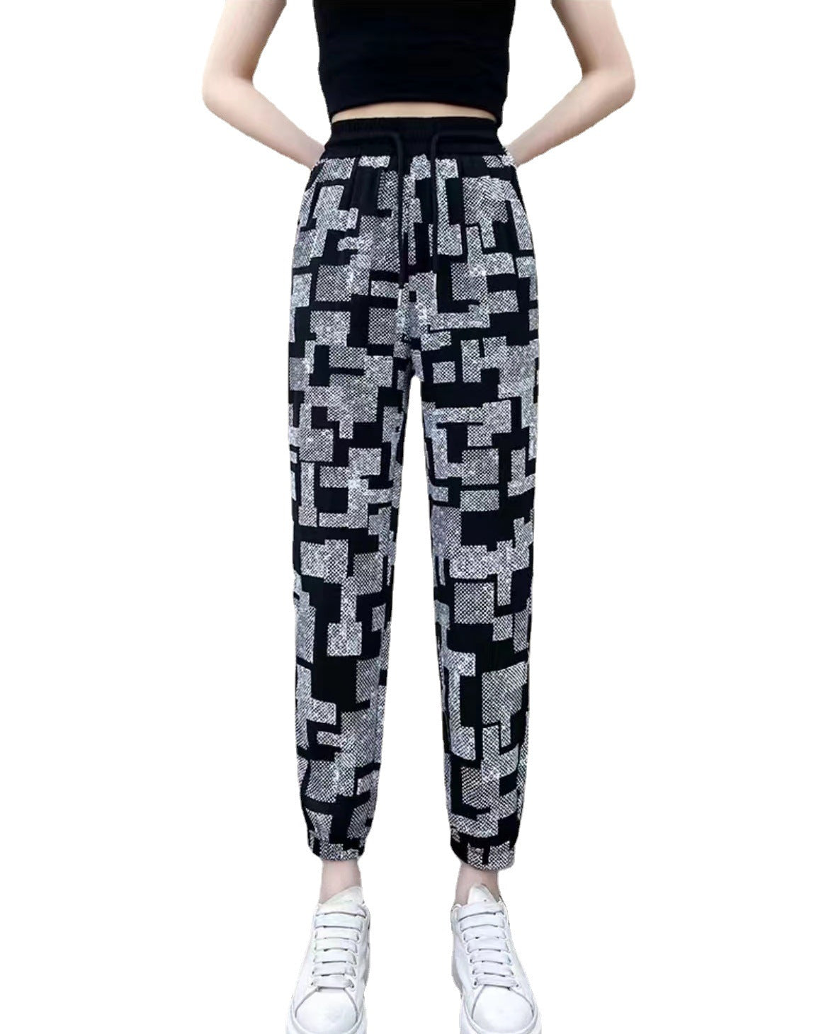 2023 Nuevo Estilo Hielo Seda Cintura Alta Pantalones Casual