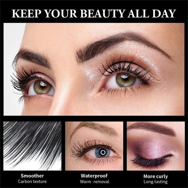 Compre 1 y llévese 1 gratis-4D Flash Diamond Waterproof Silk Fiber Thick Lengthening Mascara
