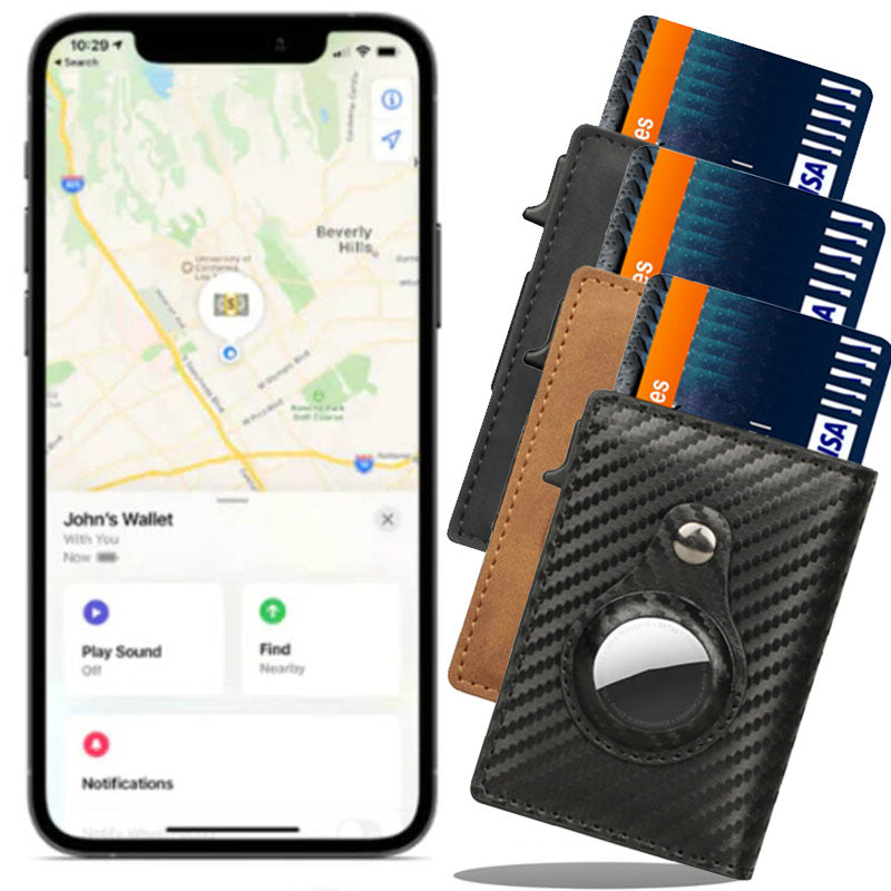 Cartera antipérdida con ranura para varias tarjetas