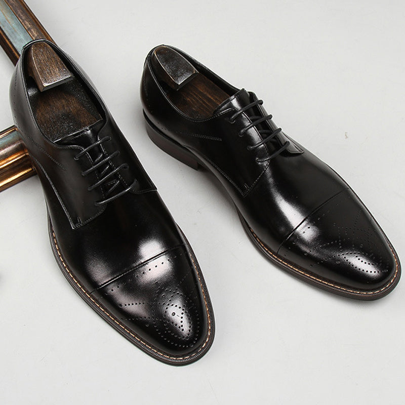 Paul™ Zapatos de piel auténtica de gama alta para hombre, bellamente tallados.