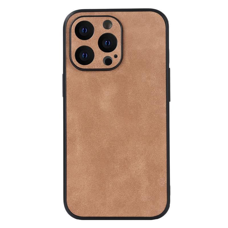 Funda de Piel de Cordero de Cuatro Bordes para iPhone