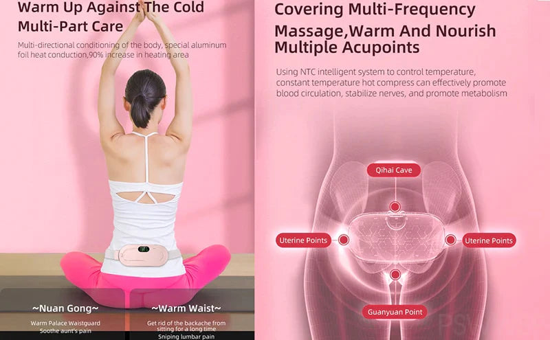 Almohadilla Terapéutica de Calor y Masaje - (Calambres menstruales y cualquier dolor)