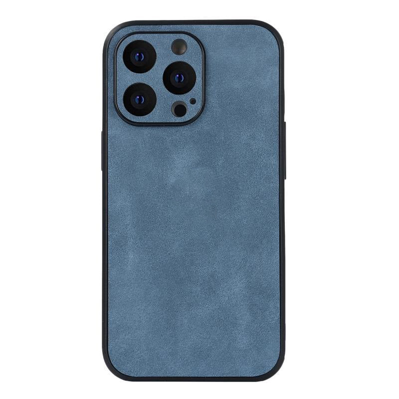 Funda de Piel de Cordero de Cuatro Bordes para iPhone