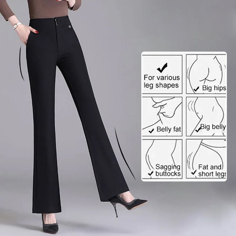 Pantalones acampanados elegantes de moda para mujer（50% DESCUENTO）