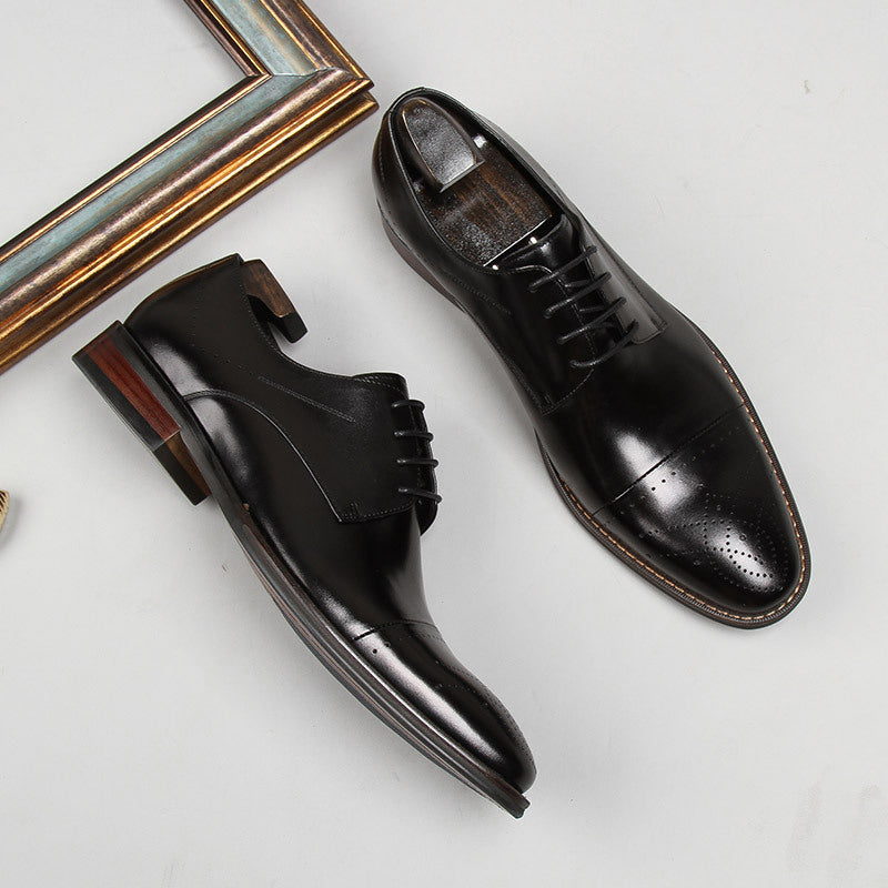 Paul™ Zapatos de piel auténtica de gama alta para hombre, bellamente tallados.