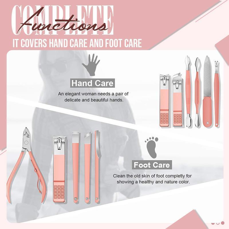 Regalo Perfecto-Set De Cuidado De Uñas De 16 Piezas (Diez Colores)