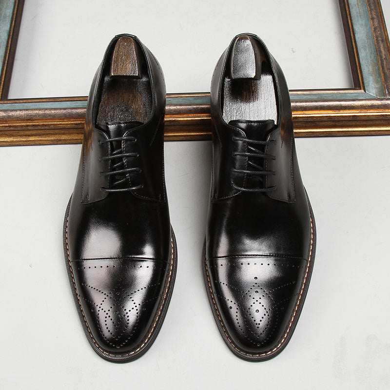 Paul™ Zapatos de piel auténtica de gama alta para hombre, bellamente tallados.