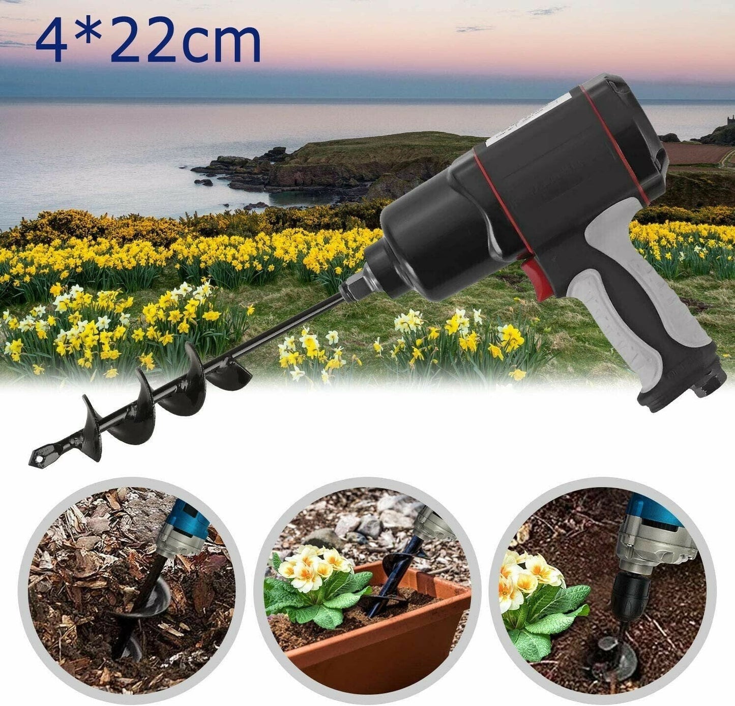 Broca Espiral Para Jardinería Fácil