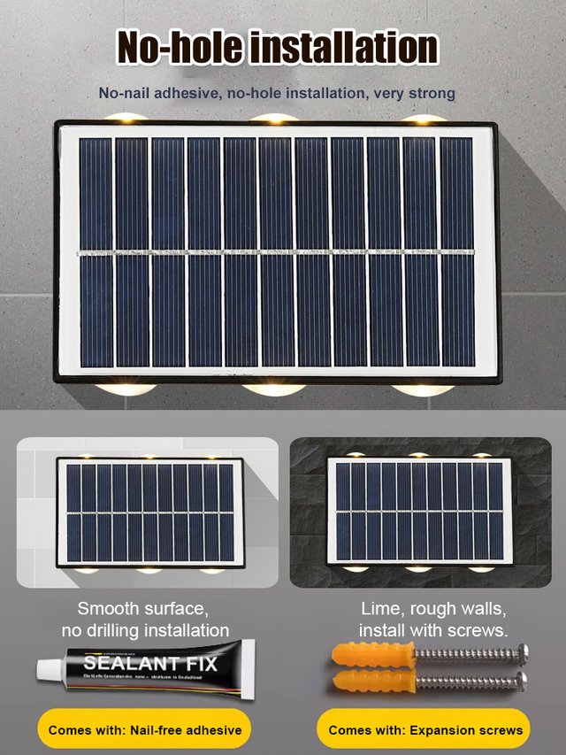 💥Promoción del último día 49 % de descuento💥 Luz de pared con energía solar