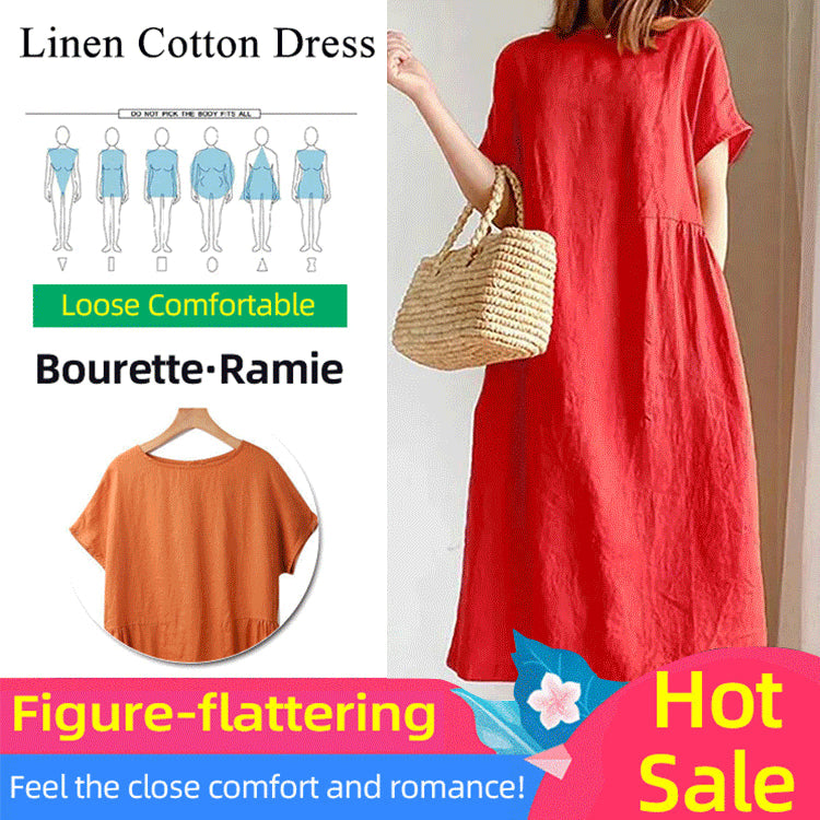🌸2023 venta caliente🌸Vestido de Lino y Algodón Estilo Japonés