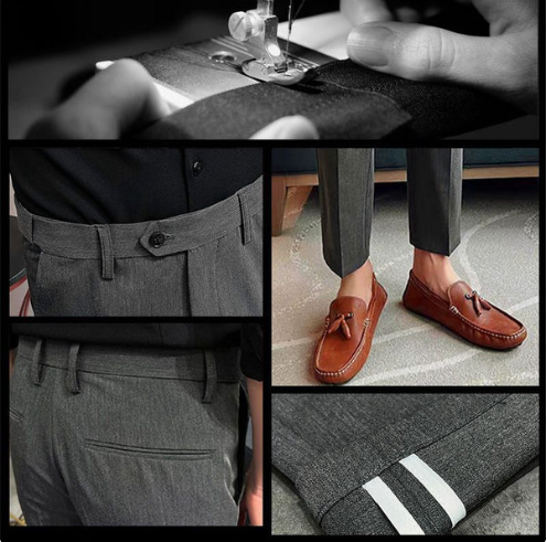 Pantalones rectos elásticos para hombre (compre 2 envío gratis)
