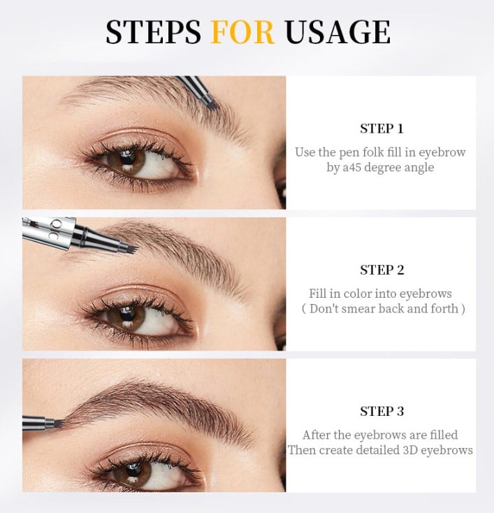 Lápiz de cejas 3D resistente al agua (🔥 compra 1 y llévate 1 gratis)