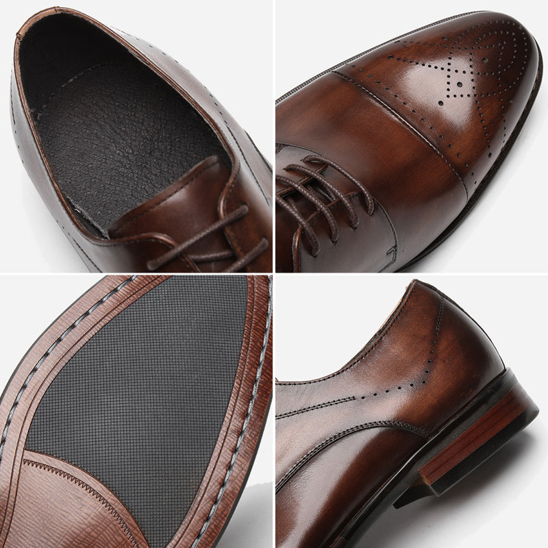 Paul™ Zapatos de piel auténtica de gama alta para hombre, bellamente tallados.