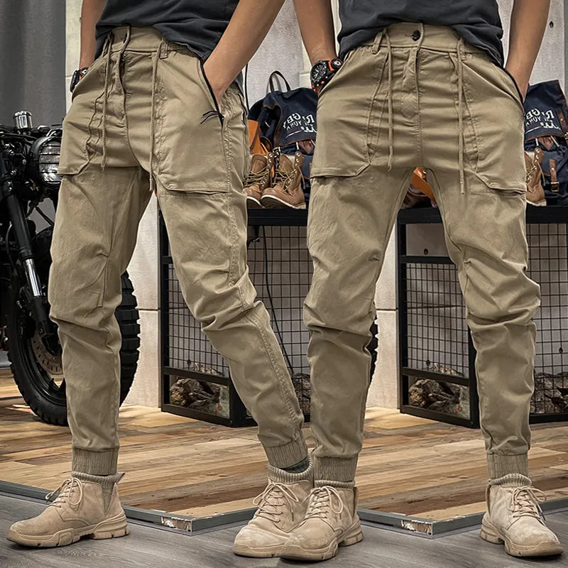 PANTALONES CICLISMO SLIM FIT DESGASTADOS PARA HOMBRE PRIMAVERA