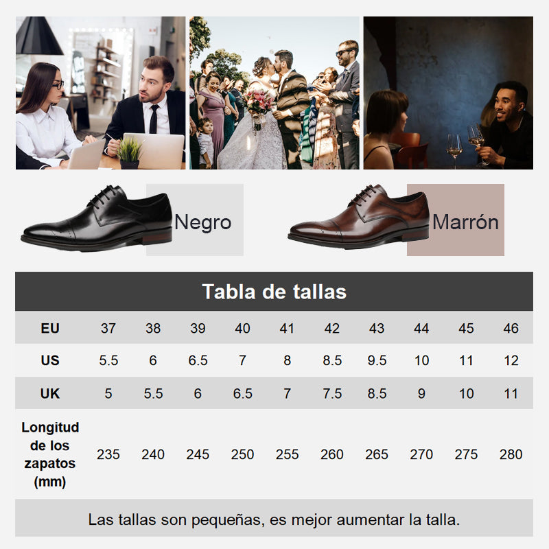 Paul™ Zapatos de piel auténtica de gama alta para hombre, bellamente tallados.
