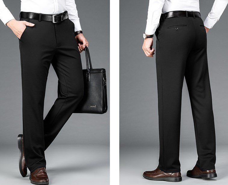 Pantalones clásicos de tiro alto para hombre
