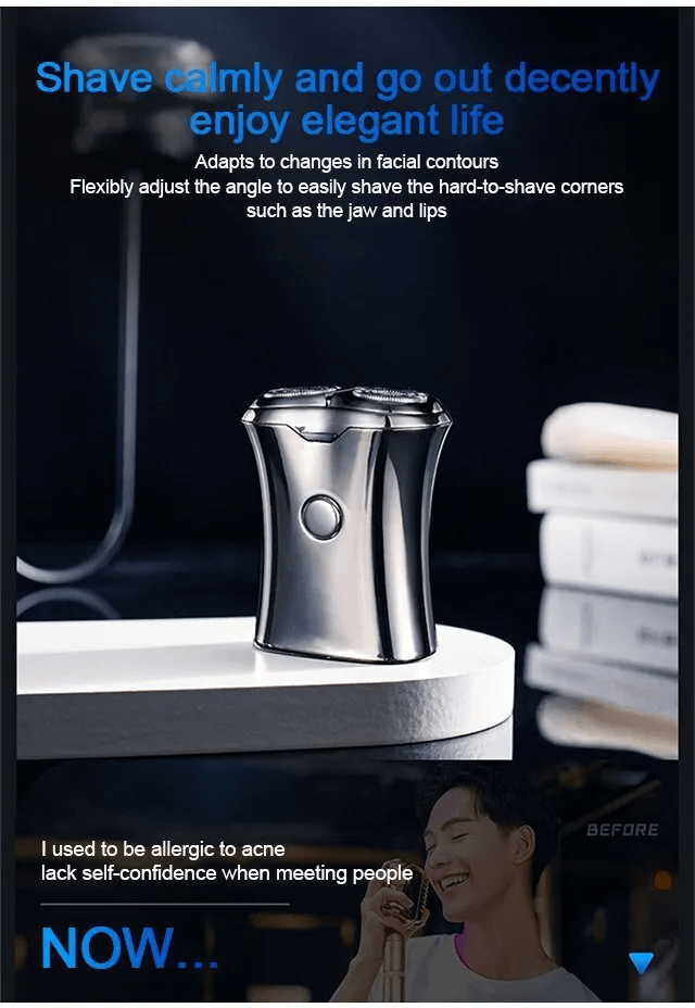 Mini afeitadora portátil eléctrica lavable🔥50% de descuento el último día🔥