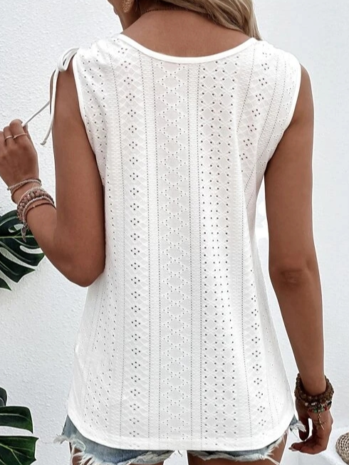 Camá de tanque Casual Loose Loose Crew Teck