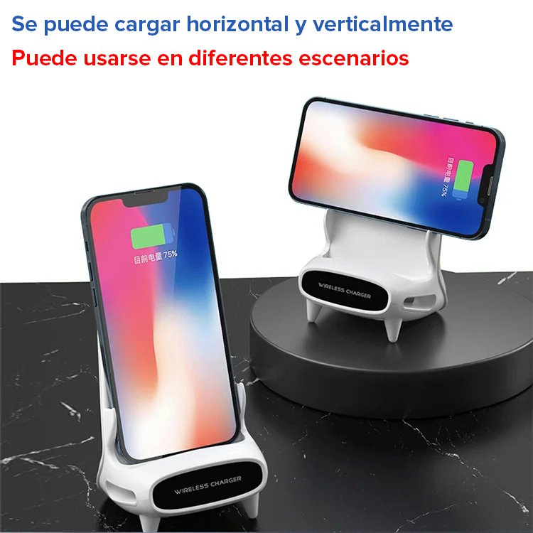 Soporte de carga inalámbrica rápida para teléfono móvil vertical de escritorio - COMPRA 2 ENVÍO GRATIS