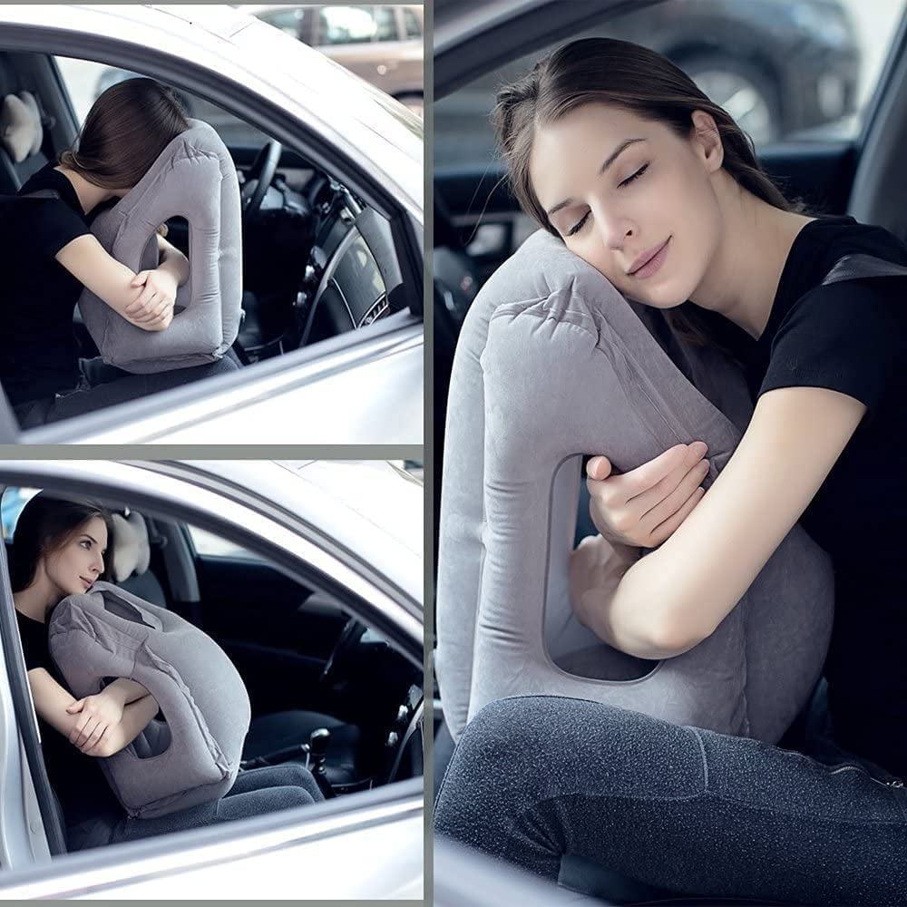 Almohada de viaje hinchable