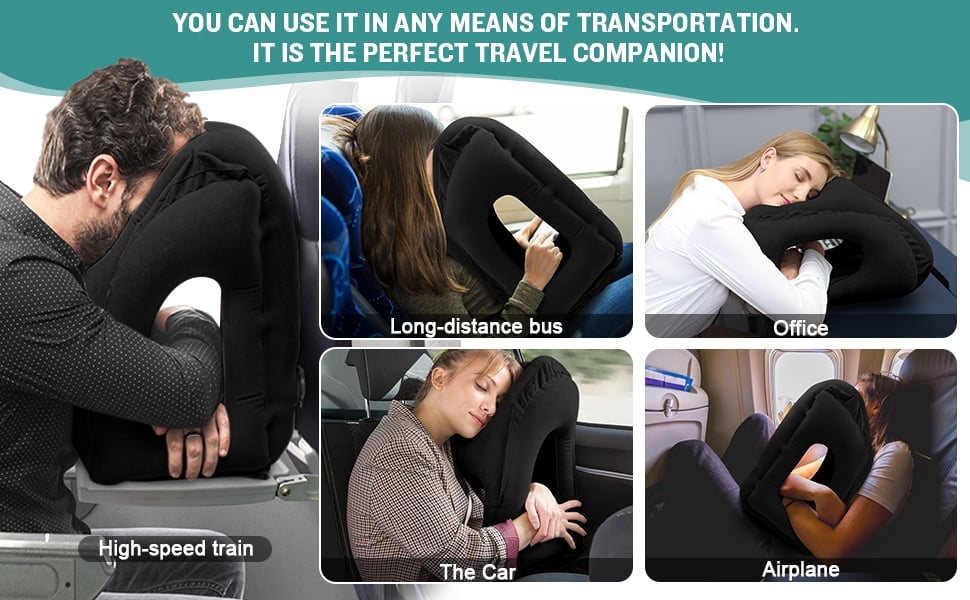 Almohada de viaje hinchable