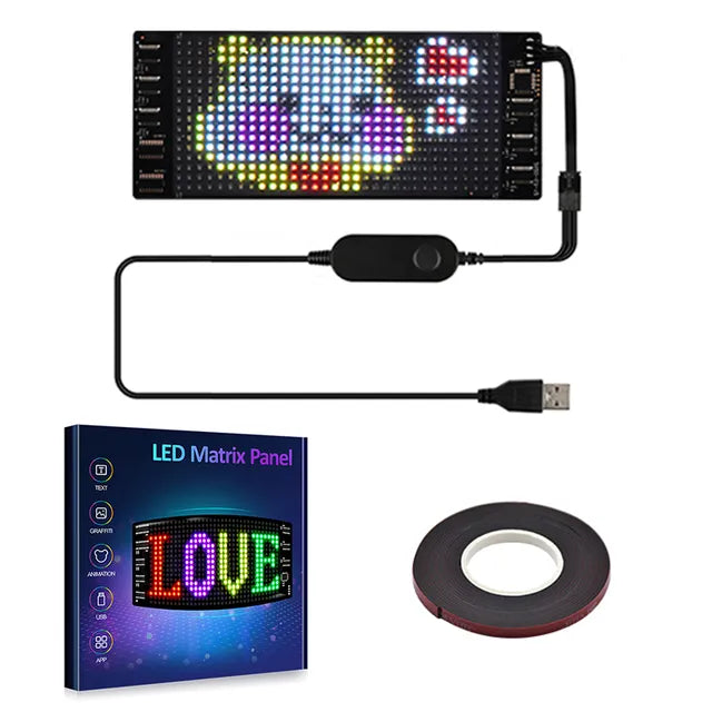 Pantalla LED Bluetooth flexible para vehículos