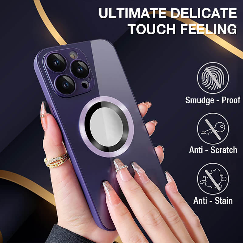 Funda Magnética AG Glass Esmerilado Para iPhone 14 13