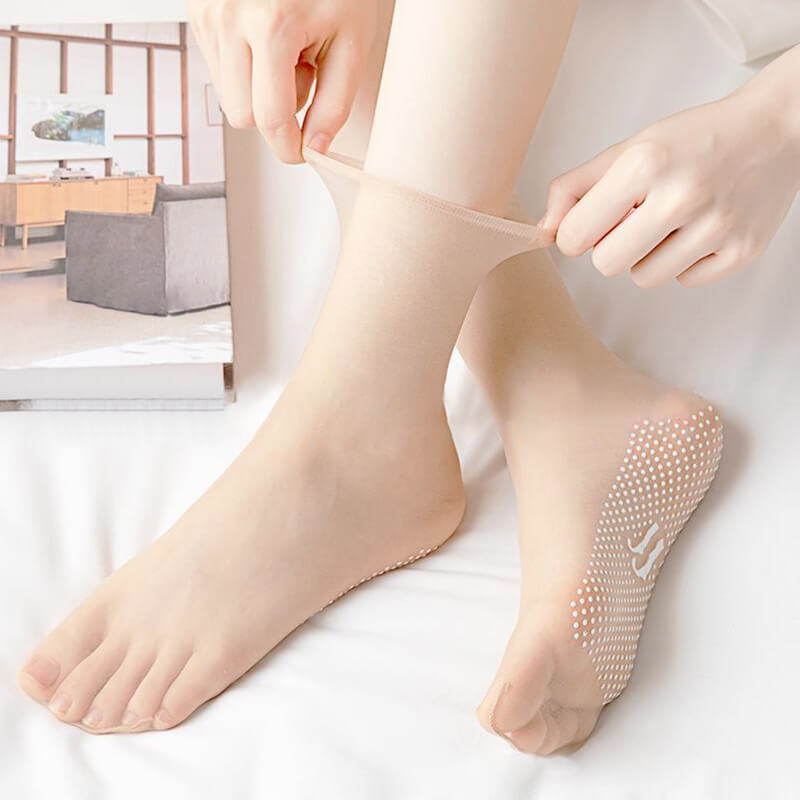Calcetines de seda de cristal antideslizantes e invisibles