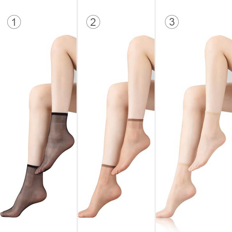 Calcetines de seda de cristal antideslizantes e invisibles