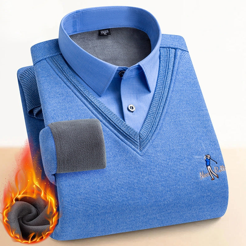 JERSEY TÉRMICO DE DOBLE CAPA CON FORRO POLAR PARA HOMBRE