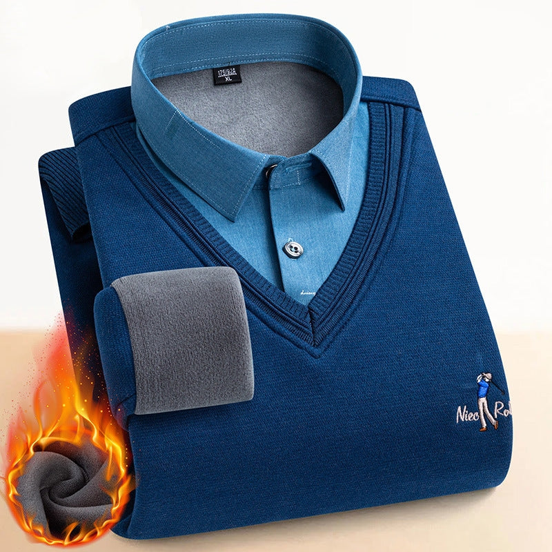 JERSEY TÉRMICO DE DOBLE CAPA CON FORRO POLAR PARA HOMBRE