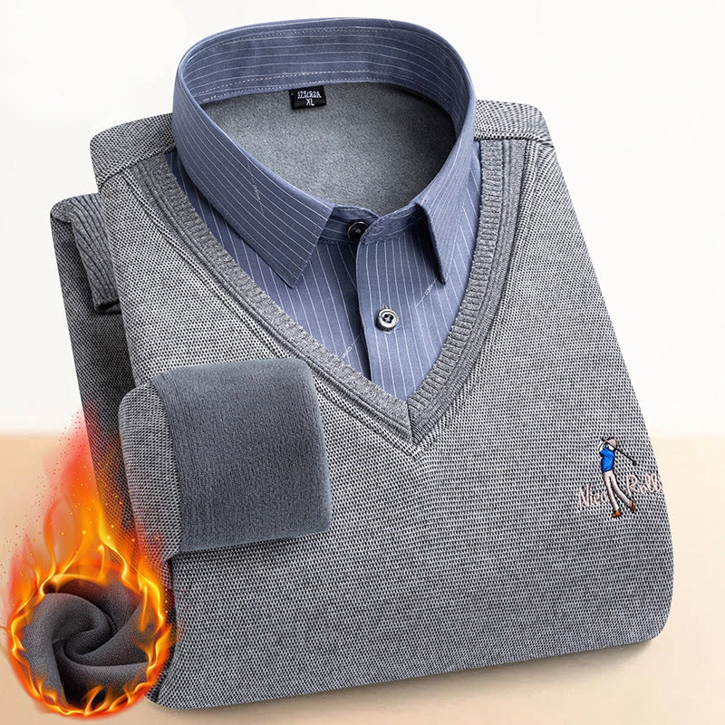 JERSEY TÉRMICO DE DOBLE CAPA CON FORRO POLAR PARA HOMBRE