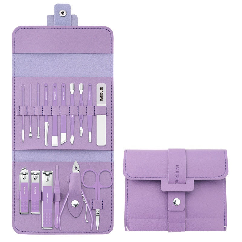 Regalo Perfecto-Set De Cuidado De Uñas De 16 Piezas (Diez Colores)