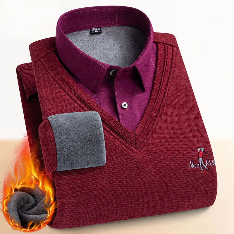JERSEY TÉRMICO DE DOBLE CAPA CON FORRO POLAR PARA HOMBRE