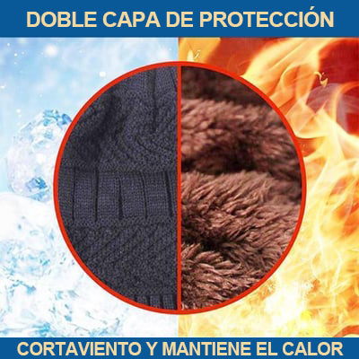 Cálido set de gorro y bufanda de 2 piezas
