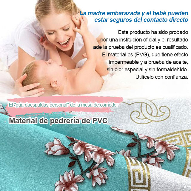 Mantel bordado impermeable y resistente al aceite