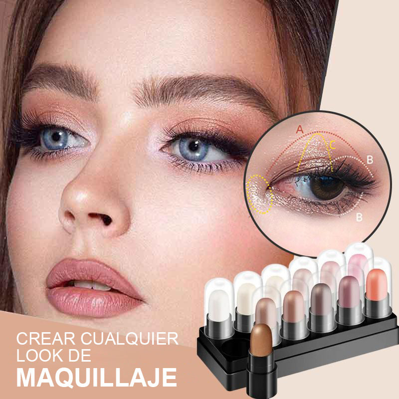 ✨Palo de sombra de ojos a prueba de agua con brillo✨pluma de maquillaje✨pluma de gusano de seda mentirosa✨