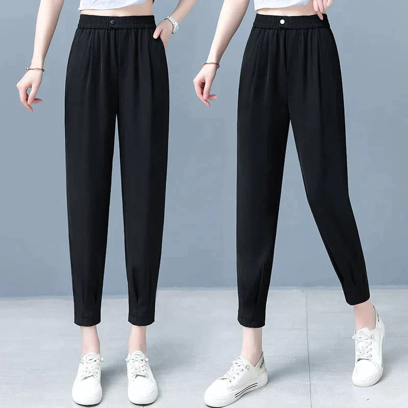 Pantalones Rectos Transpirables y Elásticos para Mujer