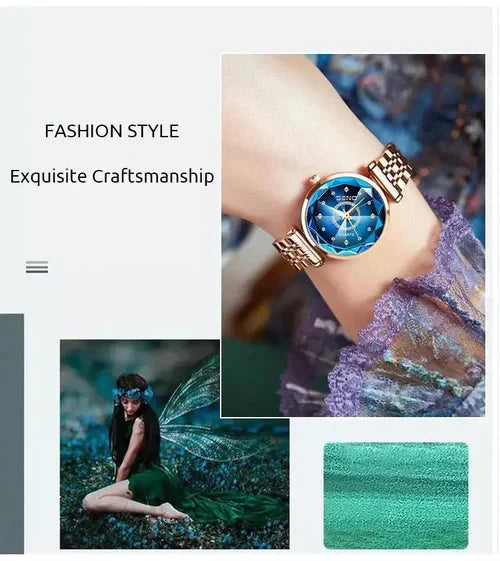 Reloj de acero inoxidable para mujer Delicate Starry