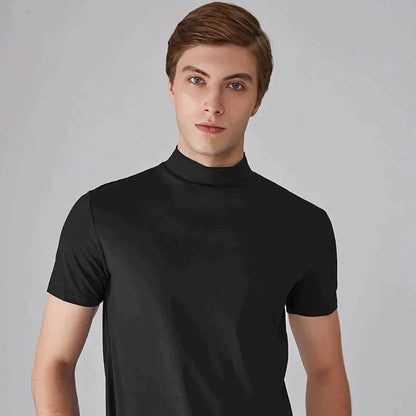 Camiseta de cuello alto slim-fit para hombre
