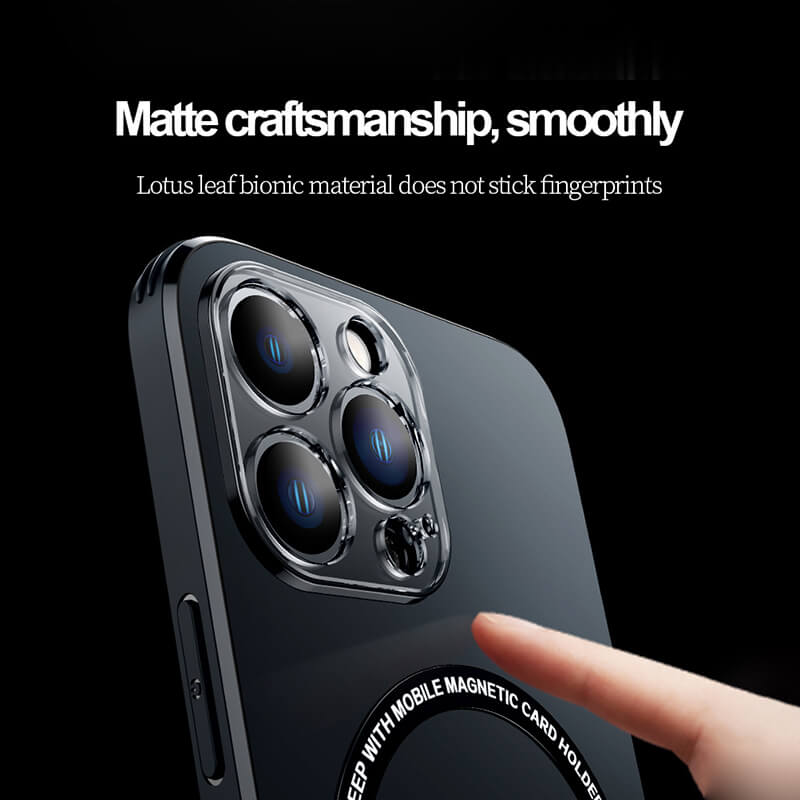 Funda de teléfono con soporte magnético para iPhone
