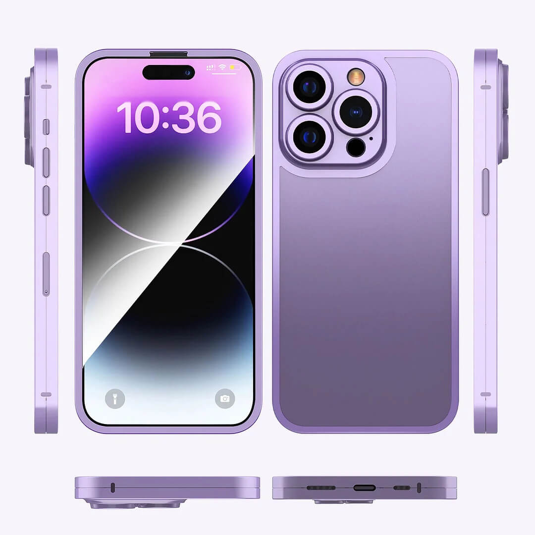 Para iPhone 13/14, aleación de titanio, estuche para teléfono con globo de doble cara con todo incluido