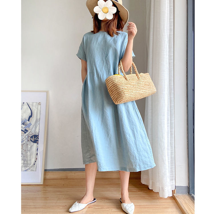 🌸2023 venta caliente🌸Vestido de Lino y Algodón Estilo Japonés