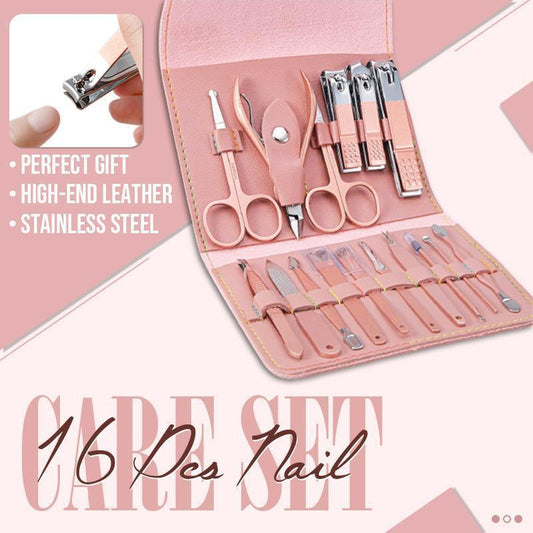 Regalo Perfecto-Set De Cuidado De Uñas De 16 Piezas (Diez Colores)