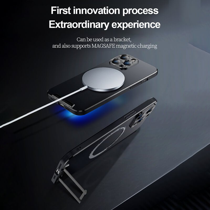 Funda de teléfono con soporte magnético para iPhone