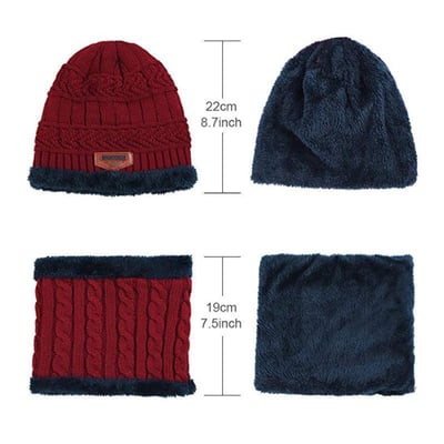 Cálido set de gorro y bufanda de 2 piezas