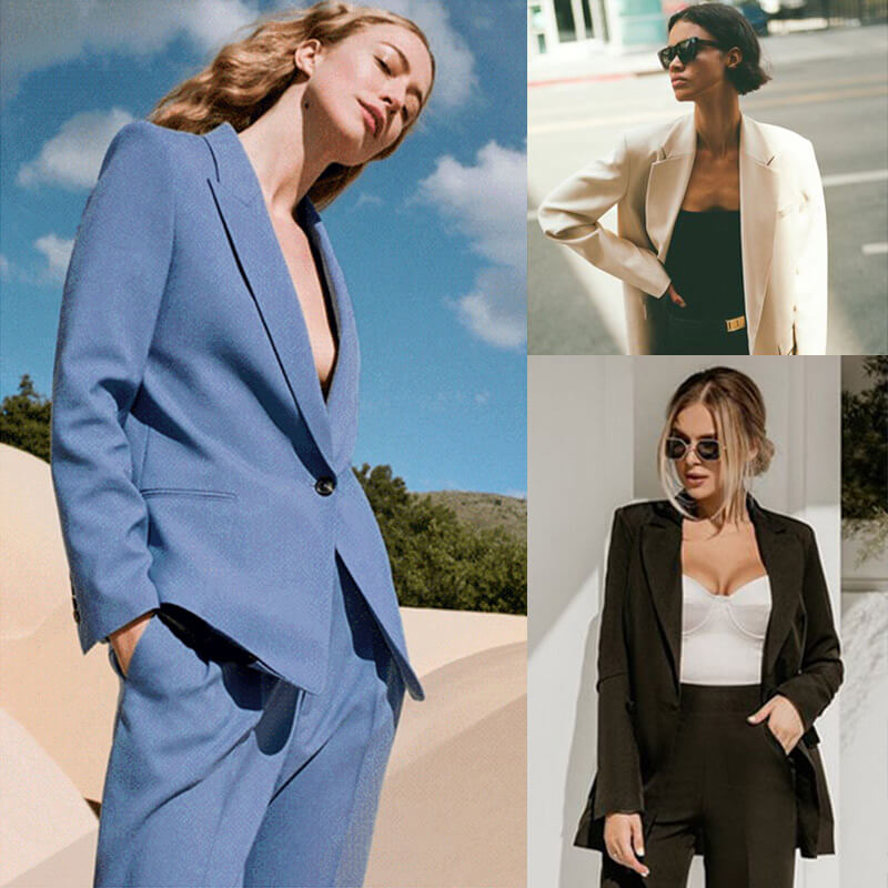 Chaqueta de traje elegante cárdigan delgado con cuello de solapa